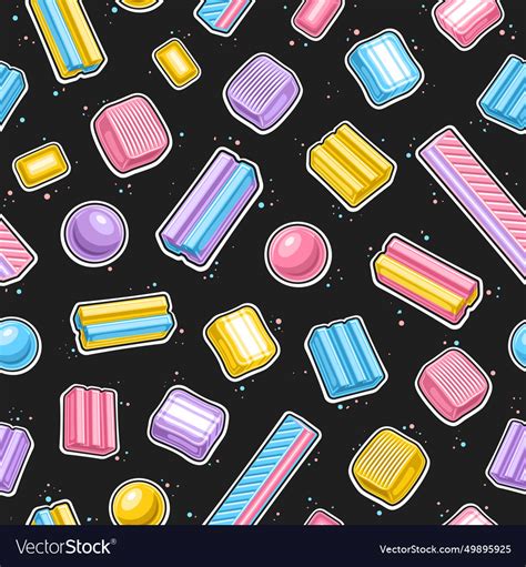 Bubble gum seamless pattern Royalty Free Vector Image