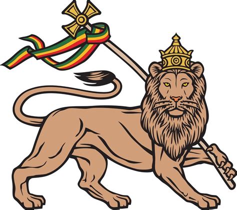 The Lion of Judah - Rastafarian Reggae Symbol | Rasta lion, Lion of ...