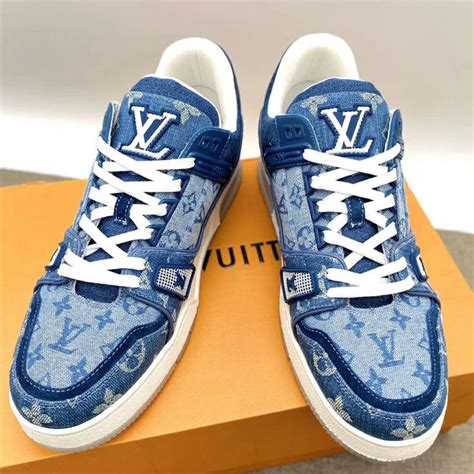 Louis Vuitton Trainer Sneakers Blue | semashow.com