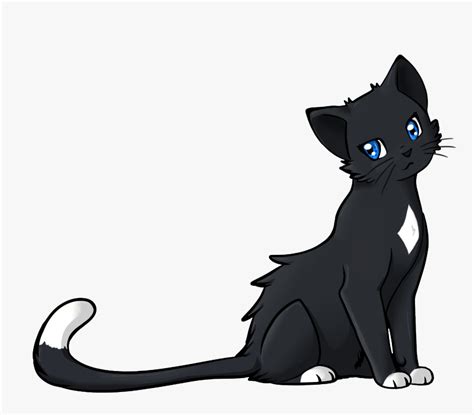 Kitten Clipart Anime Cat - Black And White Cat Anime, HD Png Download ...