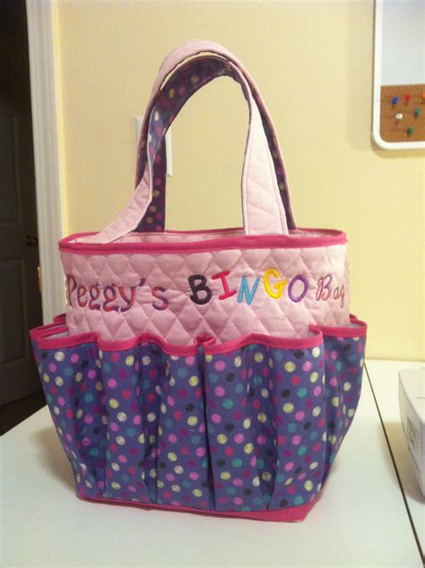 A bingo bag I made and embroidered! | Bingo bag, Bag pattern free, Tote ...