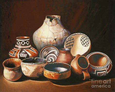 Native American Pottery Painting by Ekaterina Stoyanova