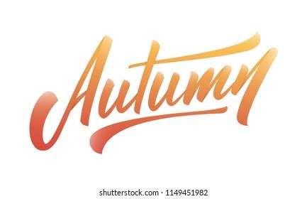 Autumn Modern Hand Lettering Calligraphy Autumn Stock Vector (Royalty Free) 1149451982 ...