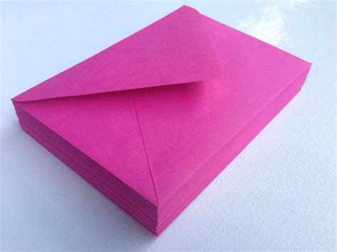 25 Fuchsia A7 Envelopes Hot Pink Magenta Envelopes A7 or | Etsy