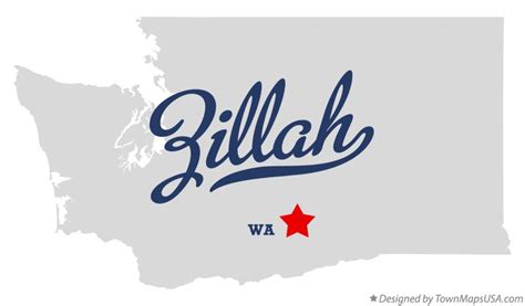 Map of Zillah, WA, Washington