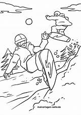 Great coloring page snowboard  Winter Sports Free pages sketch template