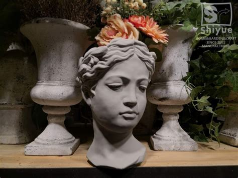 Large Woman Head Planter Cement Flower Pot | Head planters, Sculpture, Flower pot garden