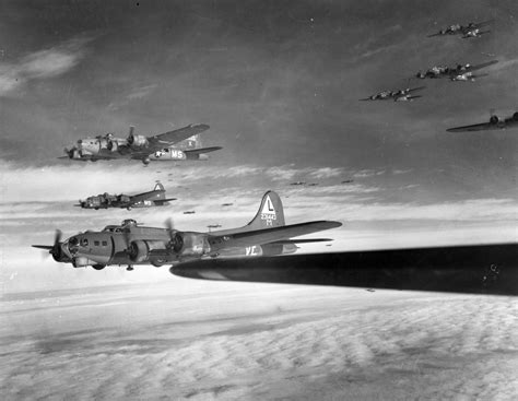 Boeing B-17 Flying Fortress A mix of 532nd and 535th Bomb Squadron planes from the 381st Bomb ...