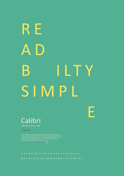 The Calibri Font - Typography on Behance