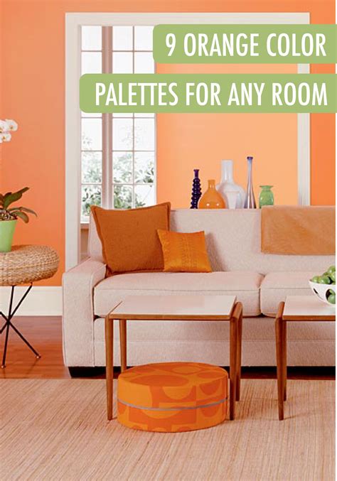 Orange Painted Room Design Inspiration and Project Idea Gallery | Behr | Living room orange ...