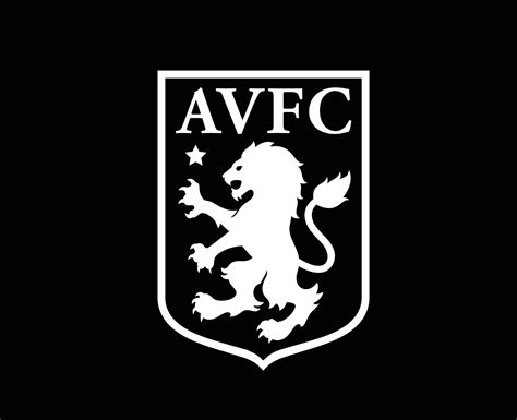 Aston Villa Club Logo White Symbol Premier League Football Abstract ...