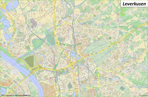 Leverkusen Map | Germany | Detailed Maps of Leverkusen