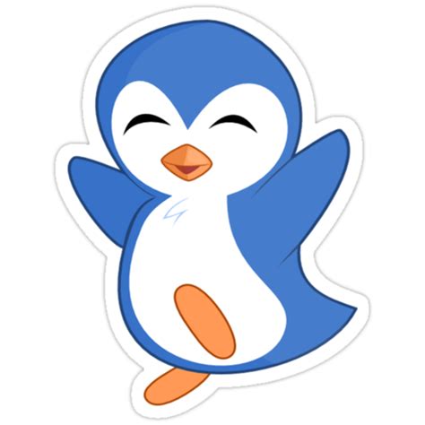 "Happy Feet Dancing Penguin" Stickers by HomeTimeArt | Redbubble