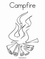Campfire Coloring Page  Twisty Noodle sketch template