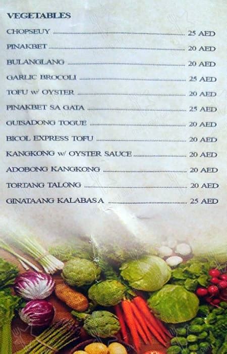 Menu at Bahay Kubo Restaurant, Al Ain