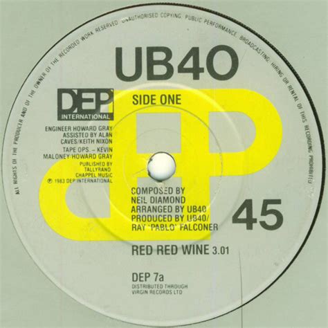 UB40 - Red Red Wine (1983, Vinyl) | Discogs