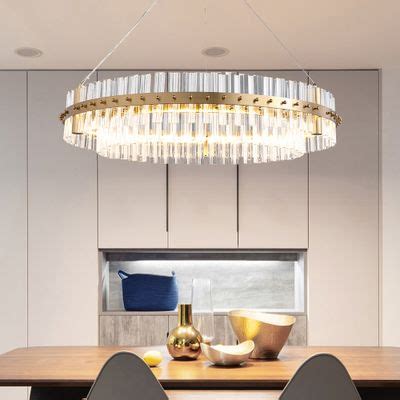 Contemporary Glass Living Room Chandelier in Brass-Homary