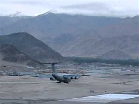 IL-76 landing at Leh - YouTube