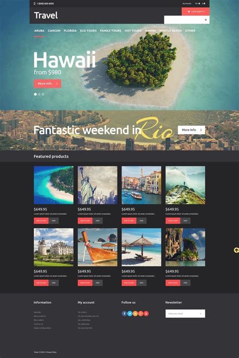 Travel Agency PSD Template | Travel agency website, Travel agency ...