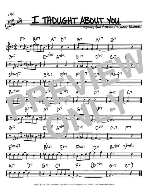 Benny Goodman I Thought About You Sheet Music Notes, Chords | Lyrics ...