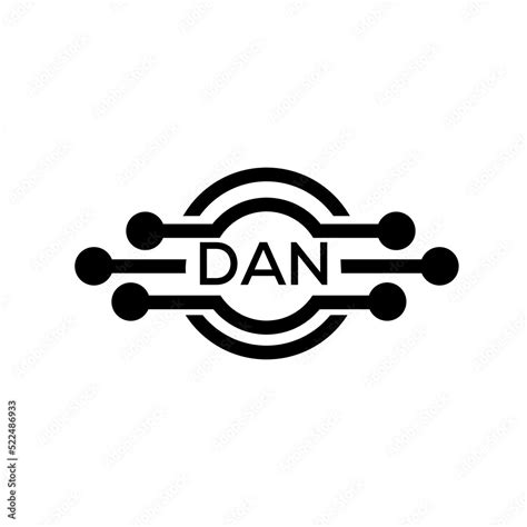 DAN letter logo. DAN best white background vector image. DAN Monogram ...