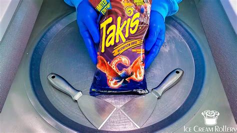 Color Changing Takis Ice Cream Rolls | Satisfying Asmr | Scorpion BBQ Takis - YouTube