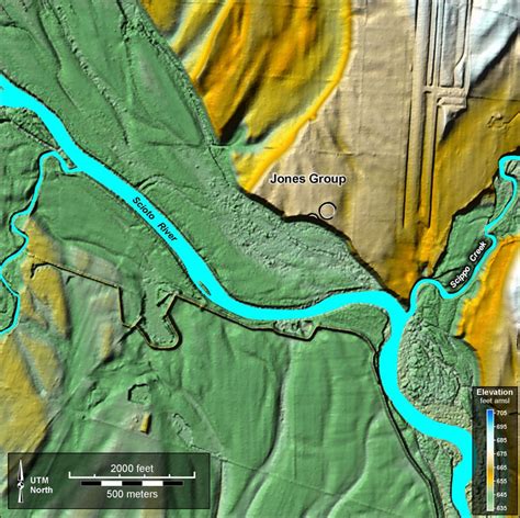 A LiDAR-based digital elevation model showing the topographic context ...