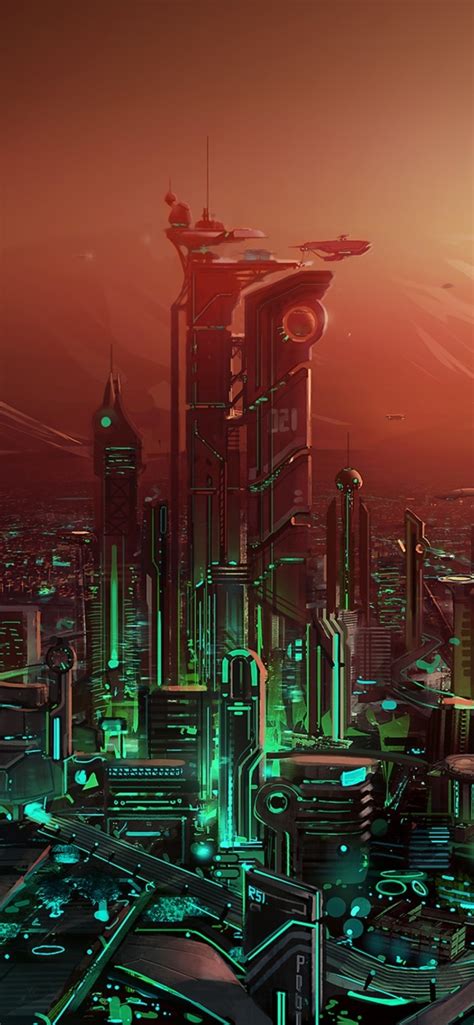 1242x2688 Futuristic Cityscape Iphone XS MAX Wallpaper, HD Artist 4K Wallpapers, Images, Photos ...