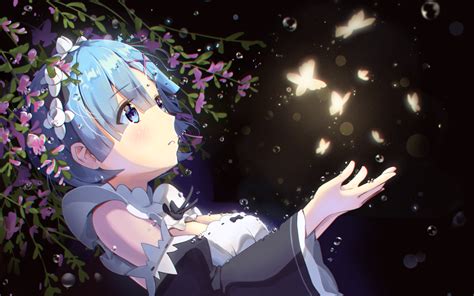 Rem in the Night Garden - Re:Zero HD Wallpaper by mino