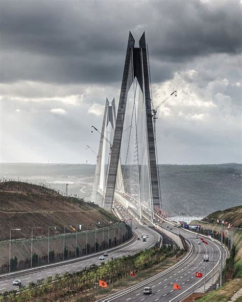 Yavuz Sultan Selim Bridge is the tallest suspension bridge in the world and the world’s broadest ...