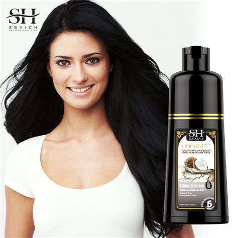 500ml Natural Ingredients Cover Hair Black Shampoo Healthy Hair Dye - China Hair Black Shampoo ...