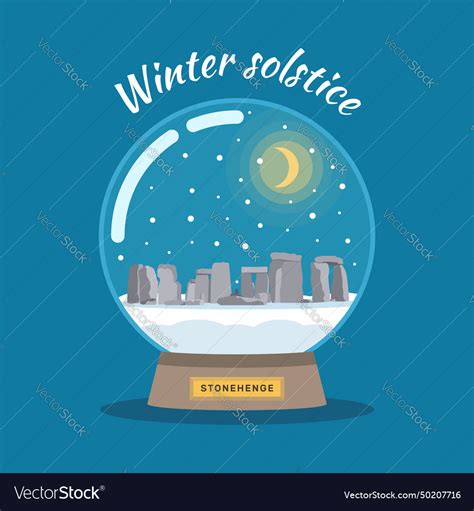 Winter solstice on december 21 snowball Royalty Free Vector