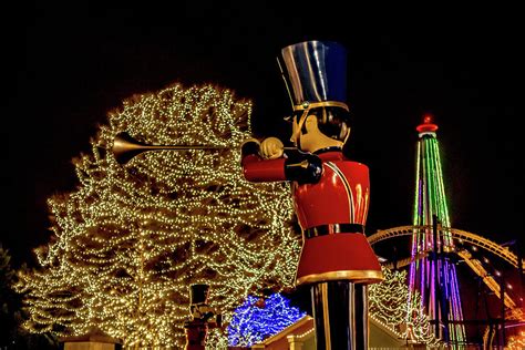 Christmas Time Winterfest Celebration At Carowinds Amusement Par Photograph by Alex Grichenko ...