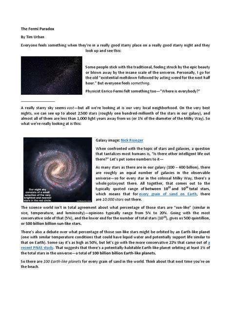 The Fermi Paradox: Exploring Possible Explanations for the Absence of ...