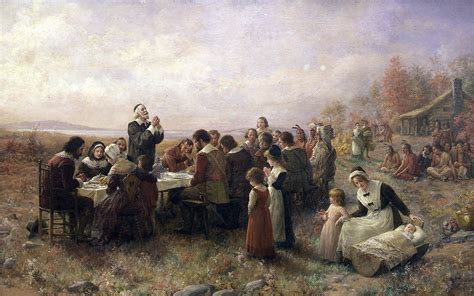 The First Thanksgiving Painting at PaintingValley.com | Explore collection of The First ...