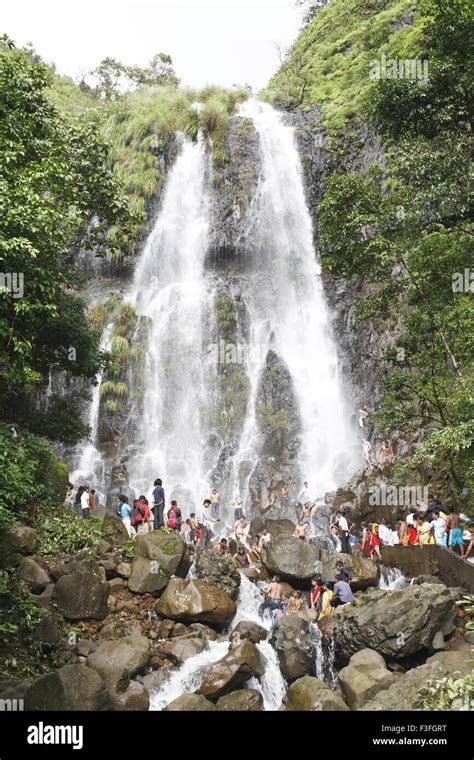 Popular waterfall of Amboli Ghat tourist bathing ; Sawantwadi to Amboli ...