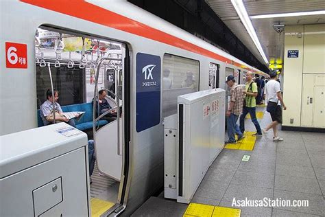 The Tsukuba Express (TX) Line for Asakusa, Akihabara and Tsukuba – Asakusa Station