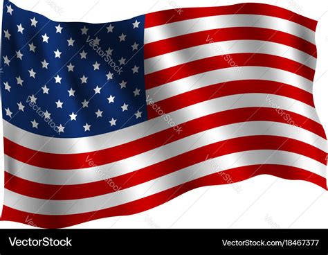 Usa flag isolated on white background Royalty Free Vector