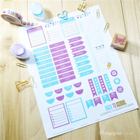 Freebie | Academic Planner Stickers – Scrap Booking