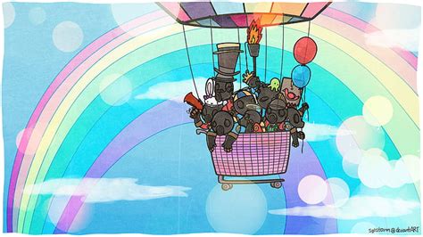 1284x2778px | free download | HD wallpaper: Team Fortress Rainbow Balloon Gas Mask HD, video ...