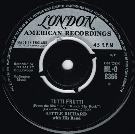 Little Richard With His Band* - Tutti Frutti (1957, Vinyl) | Discogs