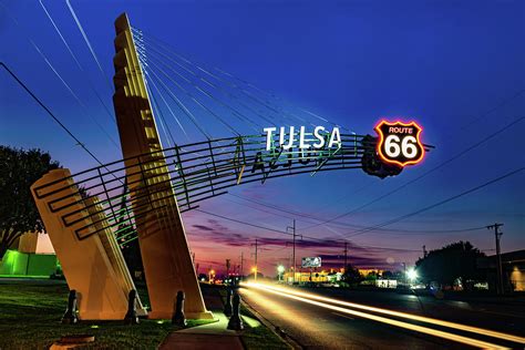 Tulsa Oklahoma Route 66 Western Gateway Arch Photograph by Gregory Ballos | Pixels