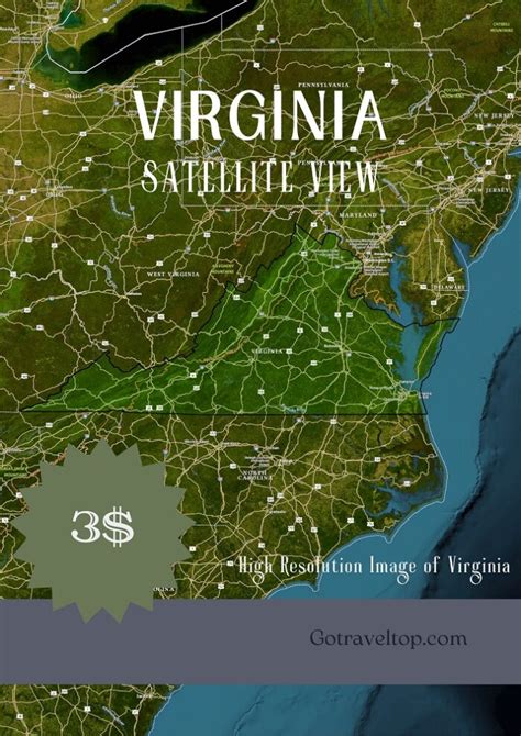 Satellite Map of Virginia | Go Travel Top