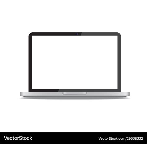 Realistic laptop in front view Royalty Free Vector Image