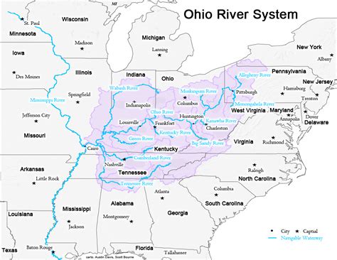 Ohio River Basin | Ohio river, Jefferson city, Monongahela