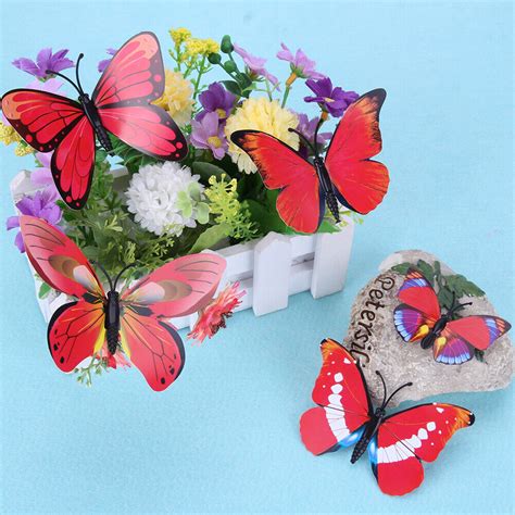 12pcs PVC Butterfly Wall Stickers Wedding Party Butterflies Decoration Red | eBay