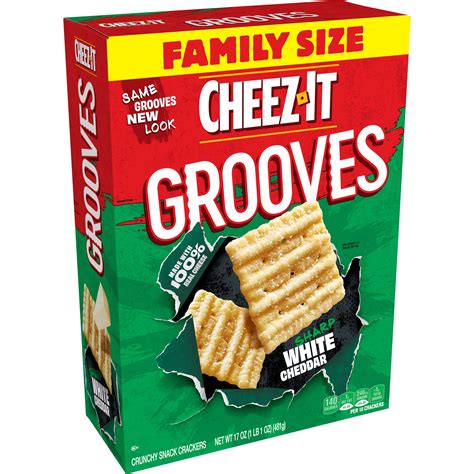 Cheez-It, Crunchy Cheese Snack Crackers, White Cheddar, Family Size, 17 ...