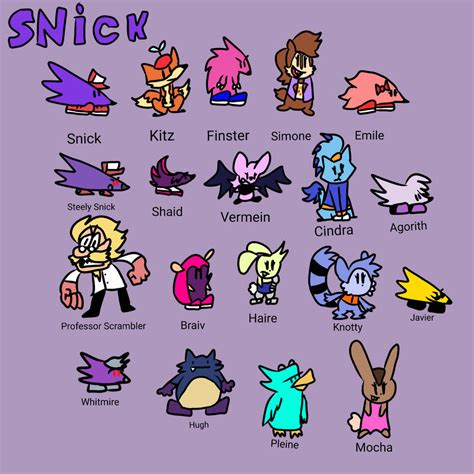 Fanmade Snick Characters by MSM64 on DeviantArt