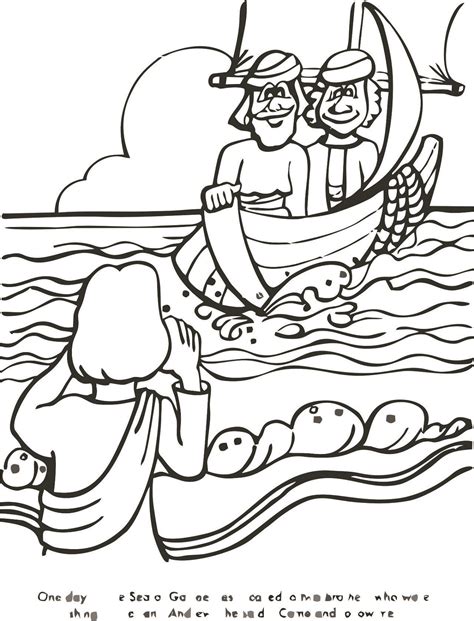 Fishers of Men Coloring Pages Printable | Activity Shelter