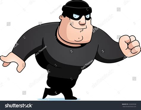 Cartoon Burglar Walking: vector de stock (libre de regalías) 222693928 | Shutterstock